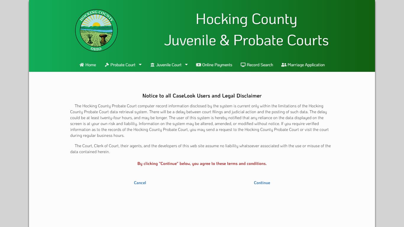 Hocking County Probate Court - Record Search